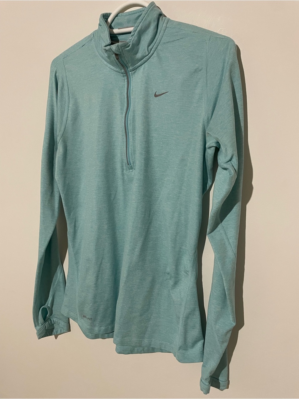 Nike Teal Heather Half-Zip Dri-FIT Top